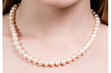 Single Strand Peach Freshwater Pearl Necklace 8mm-Pearl Rack