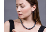 Single Strand Peacock Freshwater Pearl Necklace 9-10mm-Pearl Rack