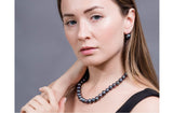 Single Strand Peacock Freshwater Pearl Necklace 9-10mm-Pearl Rack