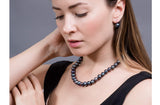 Single Strand Peacock Freshwater Pearl Necklace 9-10mm-Pearl Rack