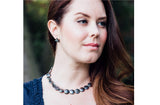 Single Strand Peacock Green Freshwater Coin Pearl Necklace-14-15mm-Pearl Rack