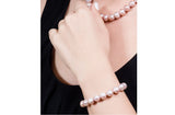 Single Strand Purple Freshwater Pearl Bracelet 8mm-Pearl Rack
