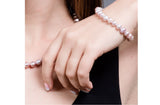 Single Strand Purple Freshwater Pearl Bracelet 8mm-Pearl Rack