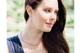 Single Strand Purple Freshwater Pearl Necklace 6mm-Pearl Rack