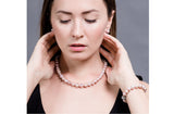 Single Strand Purple Freshwater Pearl Necklace and Bracelet Set 9-10mm-Pearl Rack