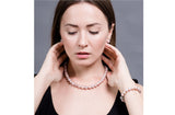 Single Strand Purple Freshwater Pearl Necklace and Bracelet Set 9-10mm-Pearl Rack
