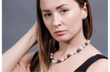 Single Strand Rice Shape Multi-Color Freshwater Pearl Necklace 11mmx13mm-Pearl Rack
