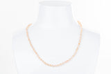 Single Strand Rice Shape Peach Freshwater Pearl Necklace 4mmx5mm-Pearl Rack