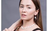 Single Strand White Freshwater Coin Pearl Necklace 14-15mm-Pearl Rack