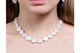 Single Strand White Freshwater Coin Pearl Necklace 14-15mm-Pearl Rack
