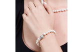 Single Strand White Freshwater Pearl Bracelet 8mm-Pearl Rack