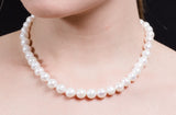 Single Strand White Freshwater Pearl Necklace 9-10mm-Pearl Rack