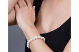 Single Strand White Freshwater Pearl Necklace and Bracelet Set 9-10mm-Pearl Rack
