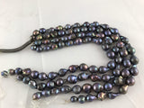 Strand Of Loose Baroque Pearls 12x20mm Peacock Blue-Pearl Rack
