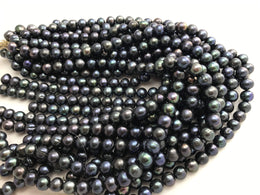 Strand Of Loose Peacock Off-Round Pearls 10mm-Pearl Rack