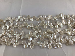 Strand Of Loose White Keshi Pearls-Pearl Rack
