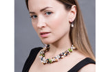 Triple Multi-Color Freshwater Pearl Necklace-Pearl Rack