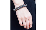 Triple Strands Twisted Peacock Freshwater Pearl Bracelet-Pearl Rack