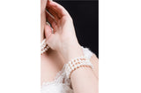 White Color Triple Strand Freshwater Pearl Bracelet 8-9mm-Pearl Rack