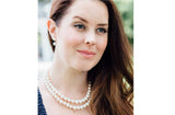 White Double Strand Layer Freshwater Pearl Necklace 10mm-Pearl Rack
