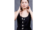 White Freshwater Baroque Pearl Lariat Long Necklace-Pearl Rack