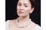 White Freshwater Baroque Pearl Necklace-Pearl Rack