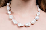 White Freshwater Baroque Pearl Necklace-Pearl Rack