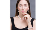 White Freshwater Coin Pearl Bracelet 14-15mm-Pearl Rack