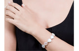 White Freshwater Coin Pearl Bracelet 14-15mm-Pearl Rack