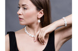 White Freshwater Coin Pearl Dangle Drop Earrings with Sterling Silver 16mm-Pearl Rack