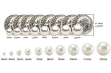 White Freshwater Pearl Stud Earrings Sterling Silver 10mm-Pearl Rack