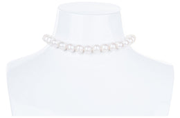 White Off-Round Freshwater Pearl Choker 9-10mm-Pearl Rack