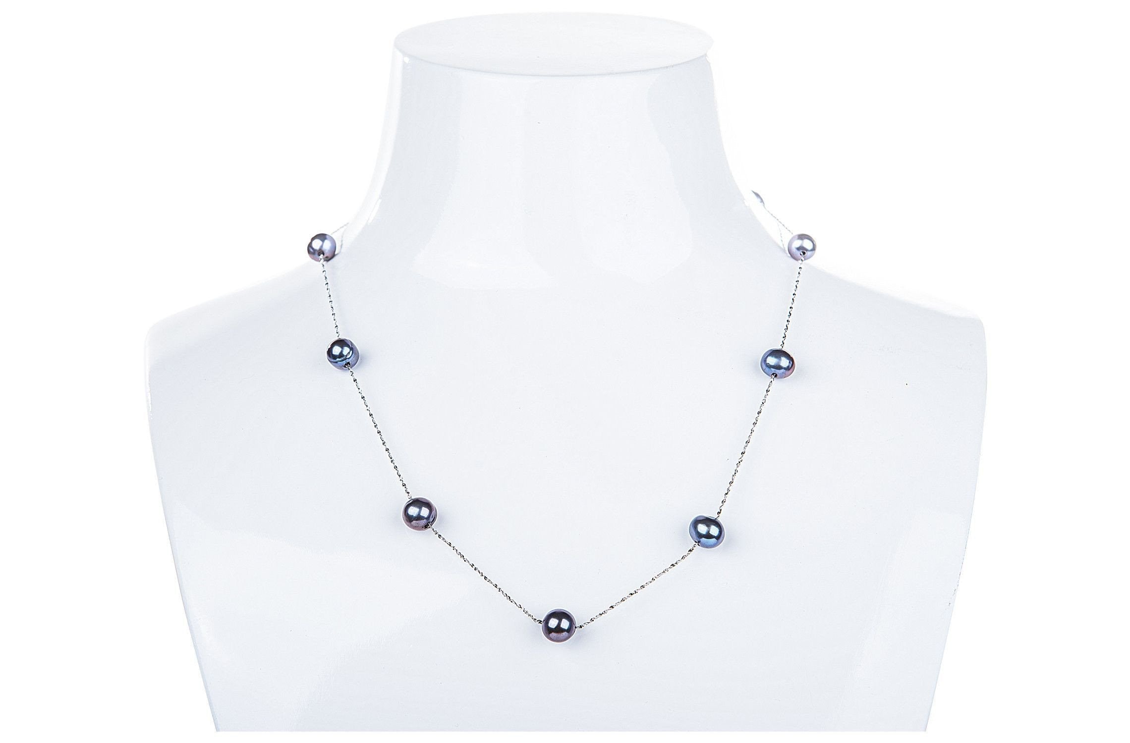 Tin Cup Pearl Necklace