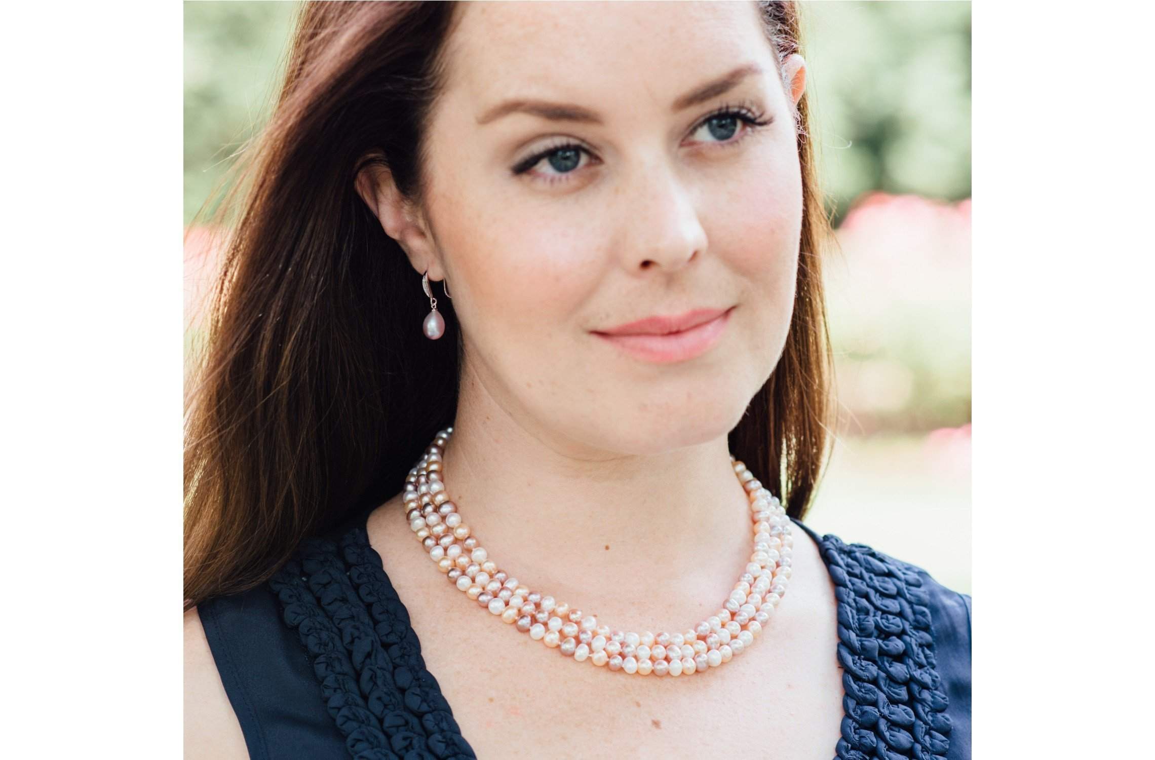 Multi-Color Triple Strand Layer Freshwater Pearl Necklace 6-7mm-Pearl Rack