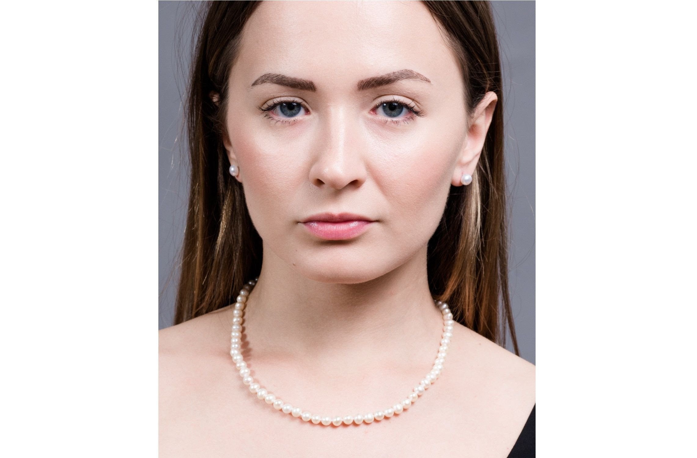 White Off-Round Freshwater Pearl Necklace 8mm-Pearl Rack