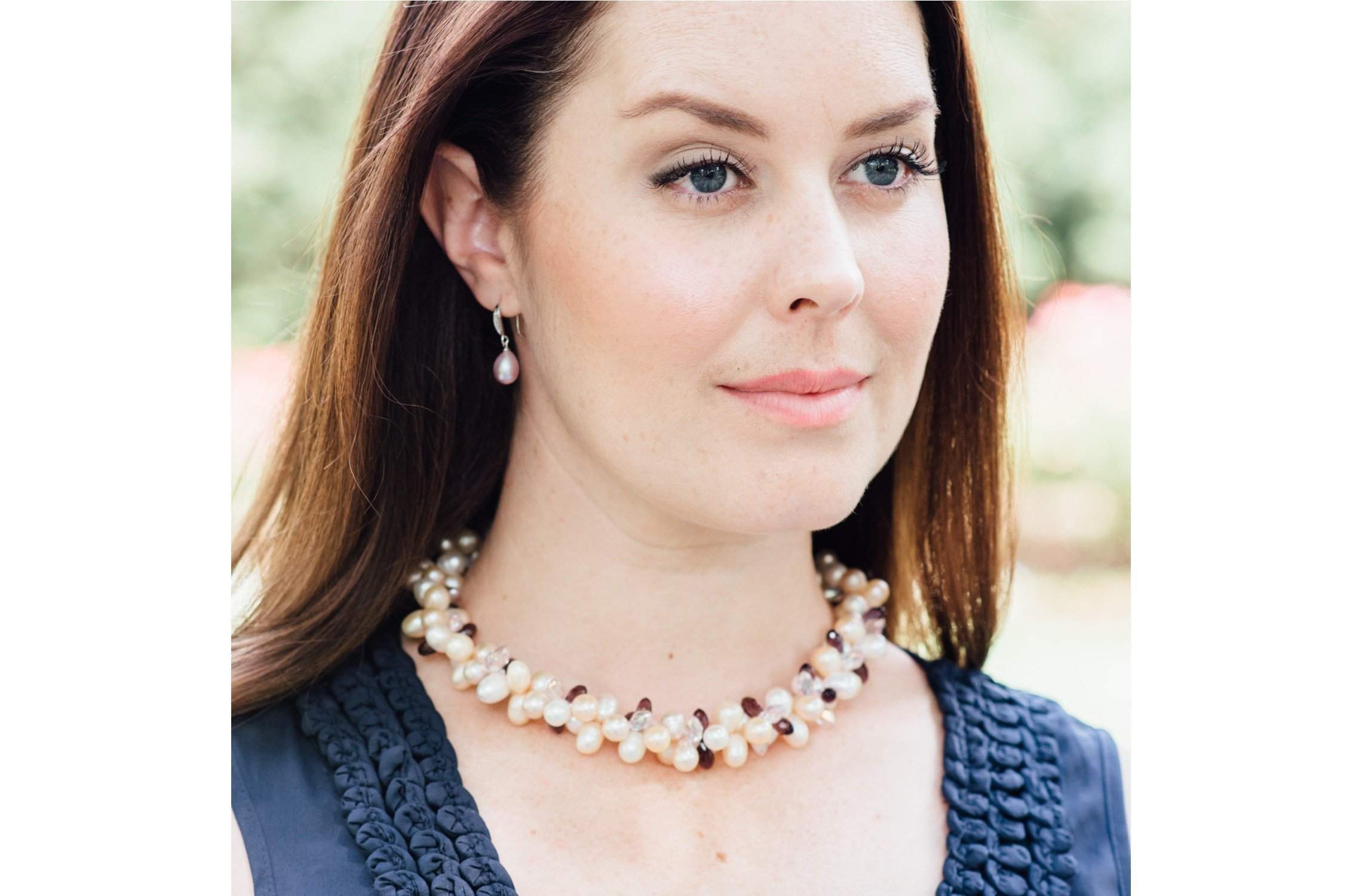 Double Strand Twisted with Crystal and Freshwater Pearl Necklace-Pearl Rack
