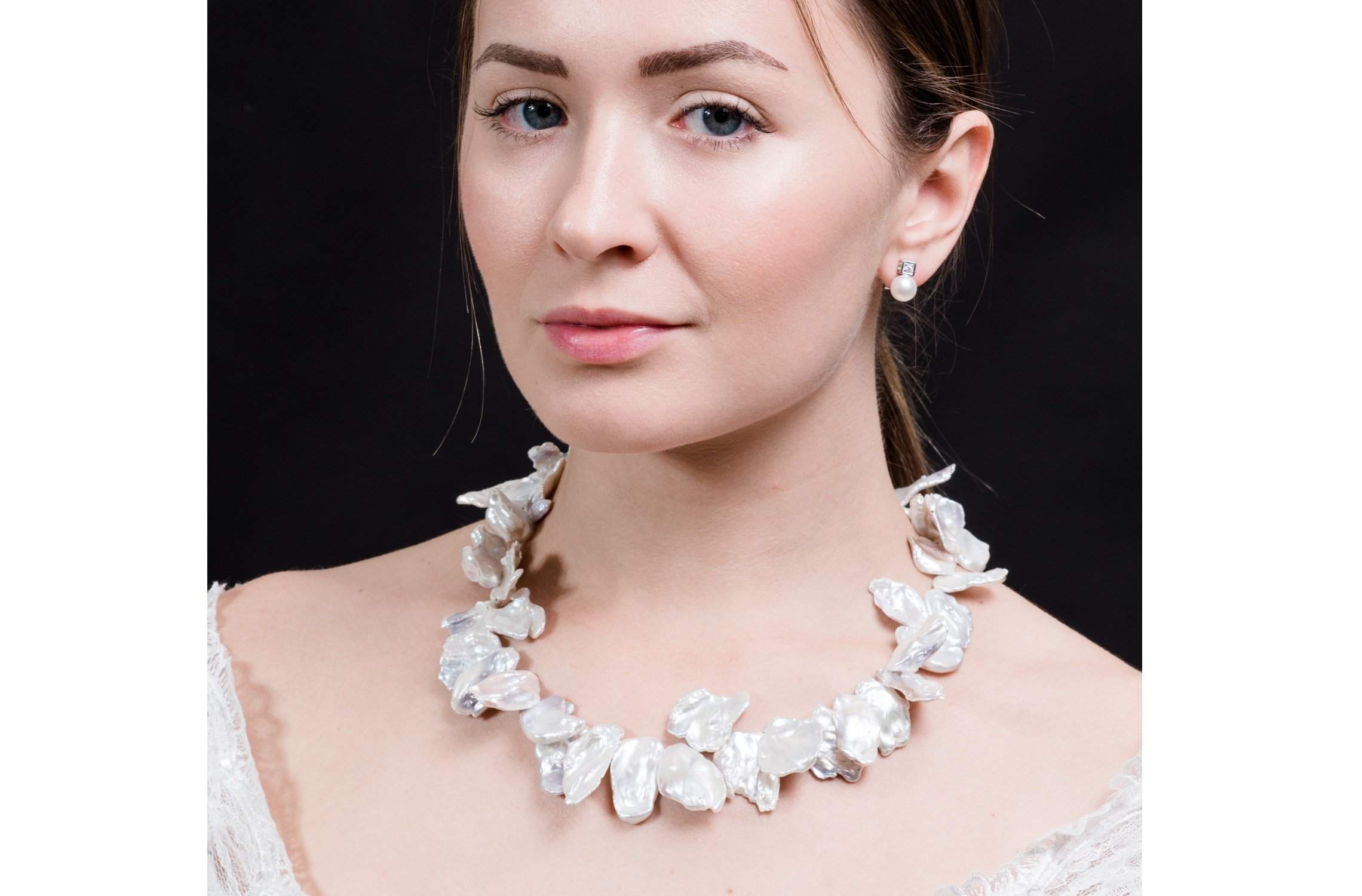 Large Keshi Freshwater Pearl Necklace-Pearl Rack