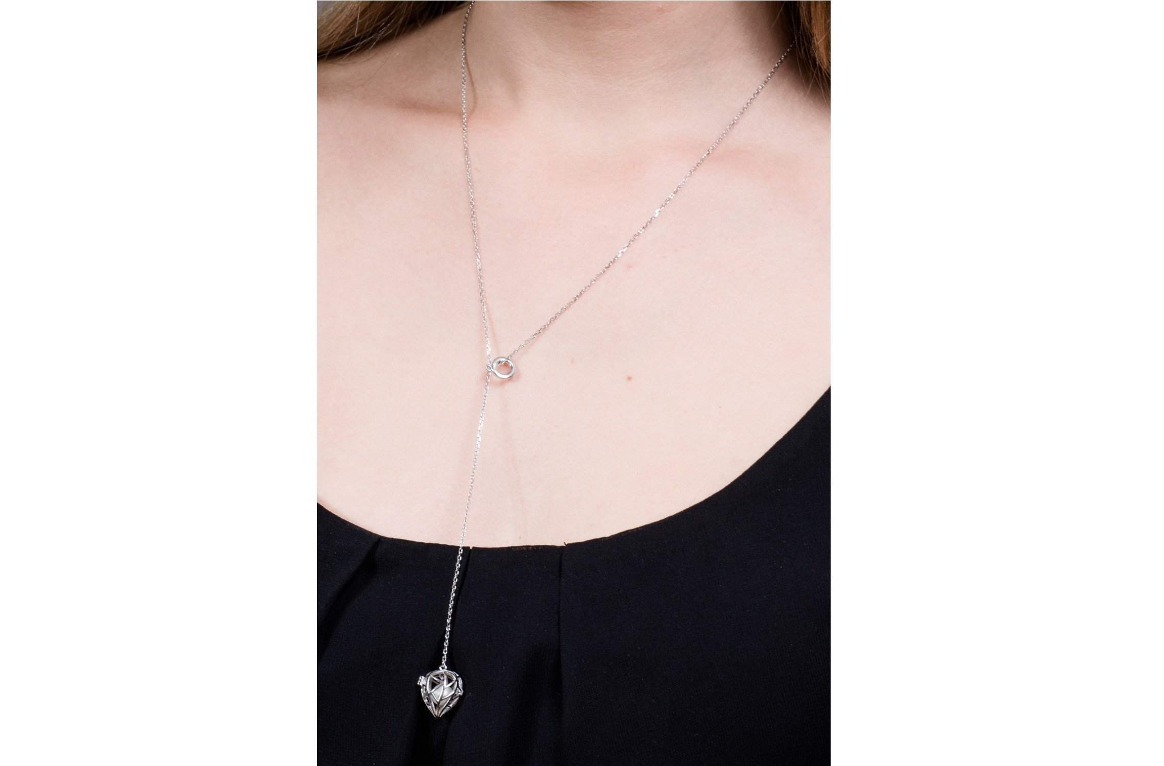 Freshwater Pearl and Sterling Silver (925) Lariat Locket Chain Necklace 7mm-Pearl Rack