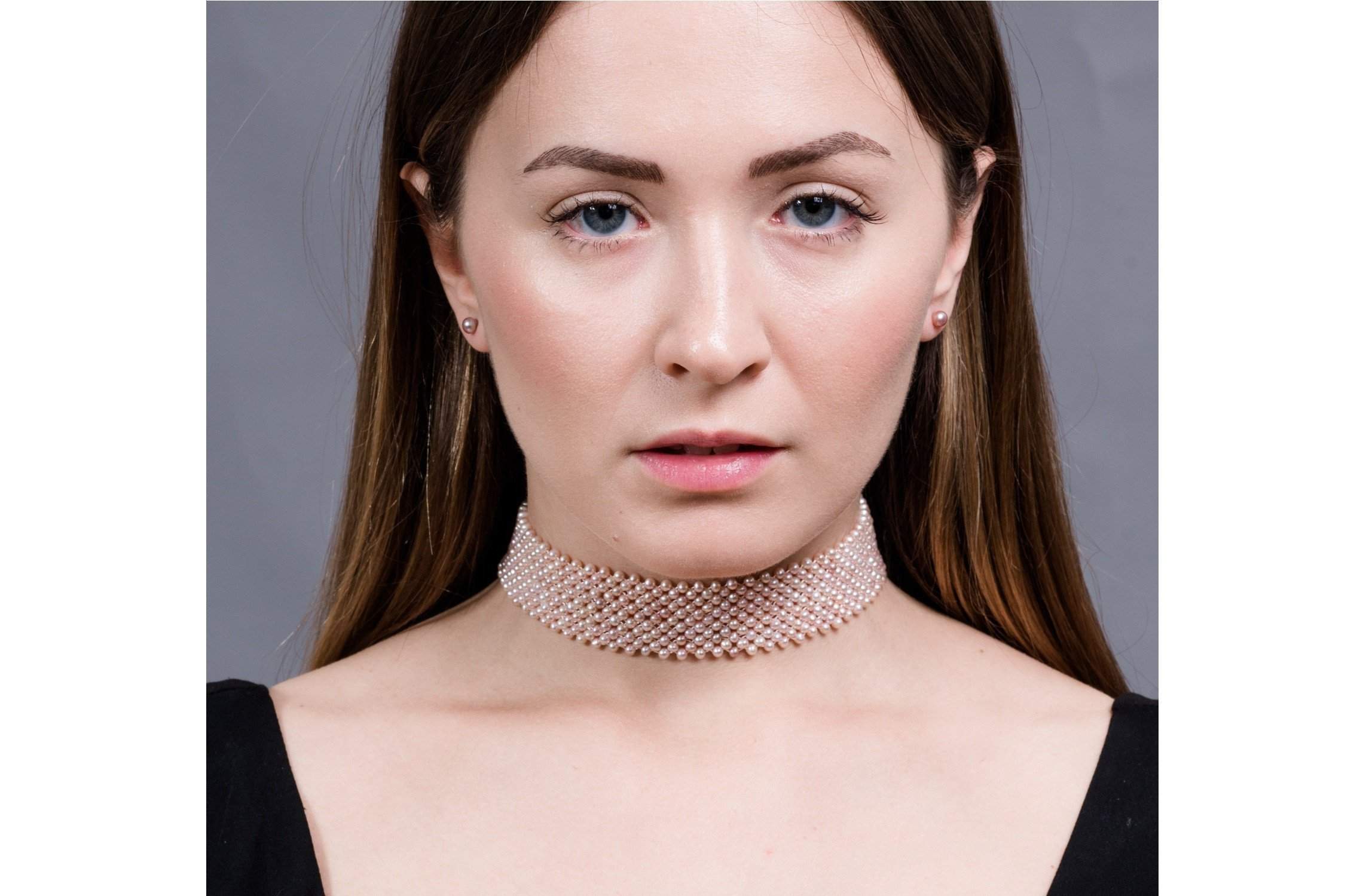 Pink Freshwater Pearl Choker 4mm-Pearl Rack