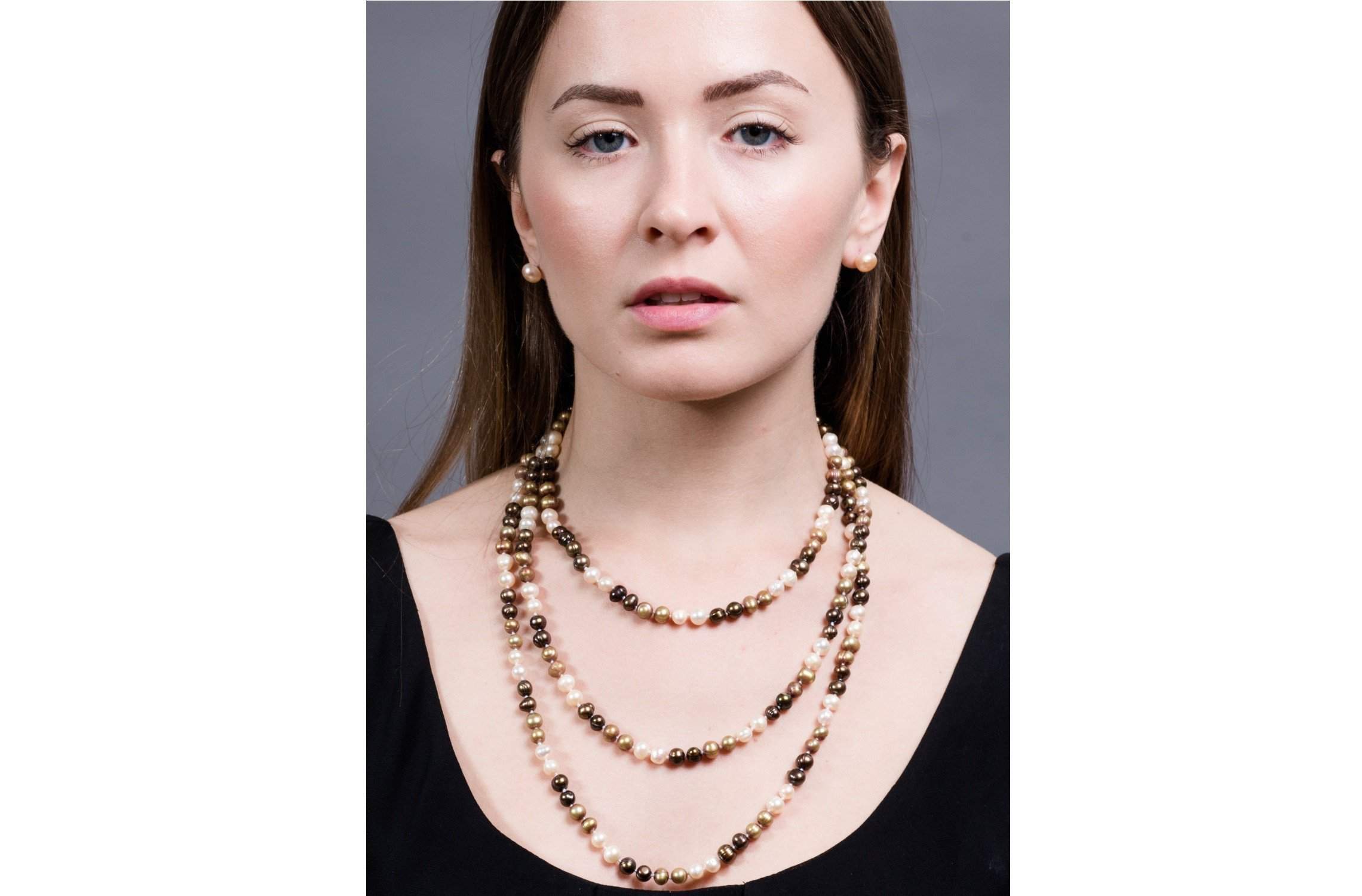 Multi-Color Freshwater Pearl Long Necklace 7mm-Pearl Rack