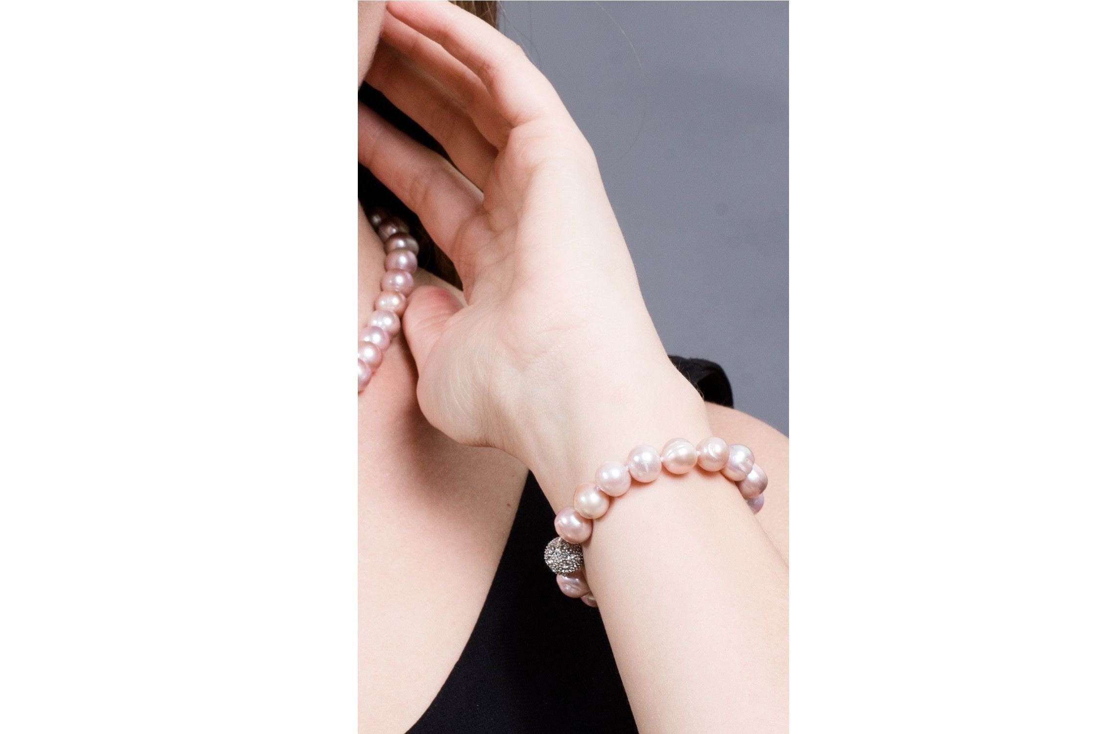 Single Strand Purple Freshwater Pearl Bracelet 9-10mm-Pearl Rack