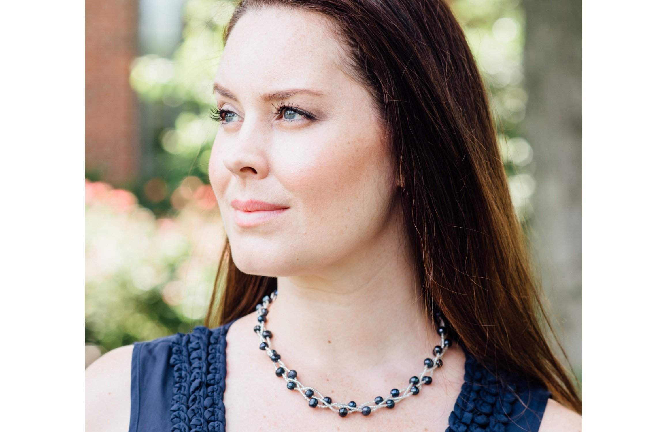Braided Blue Freshwater Pearl Necklace 7mm-Pearl Rack