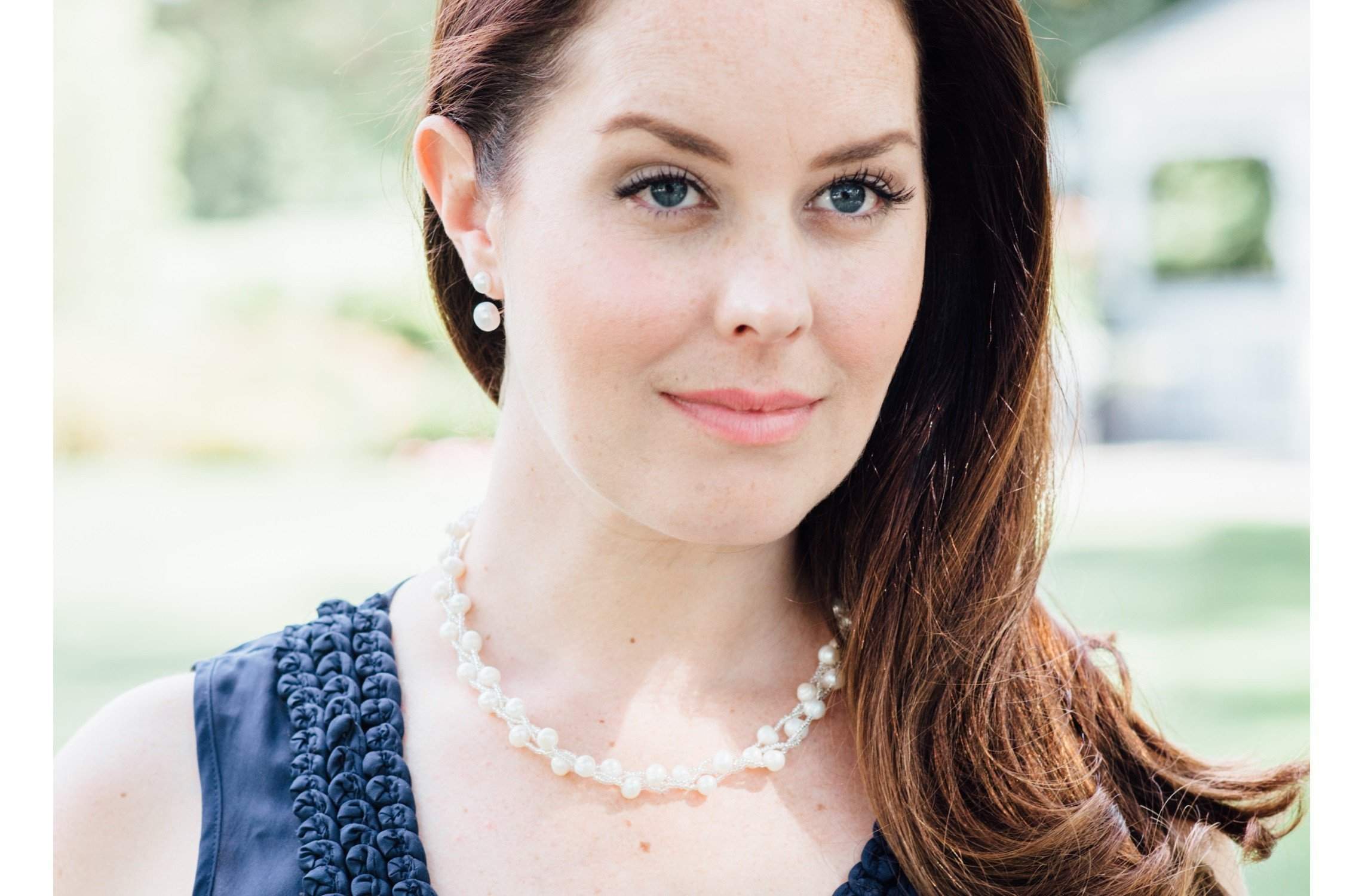 Braided White Freshwater Pearl Necklace 7mm-Pearl Rack