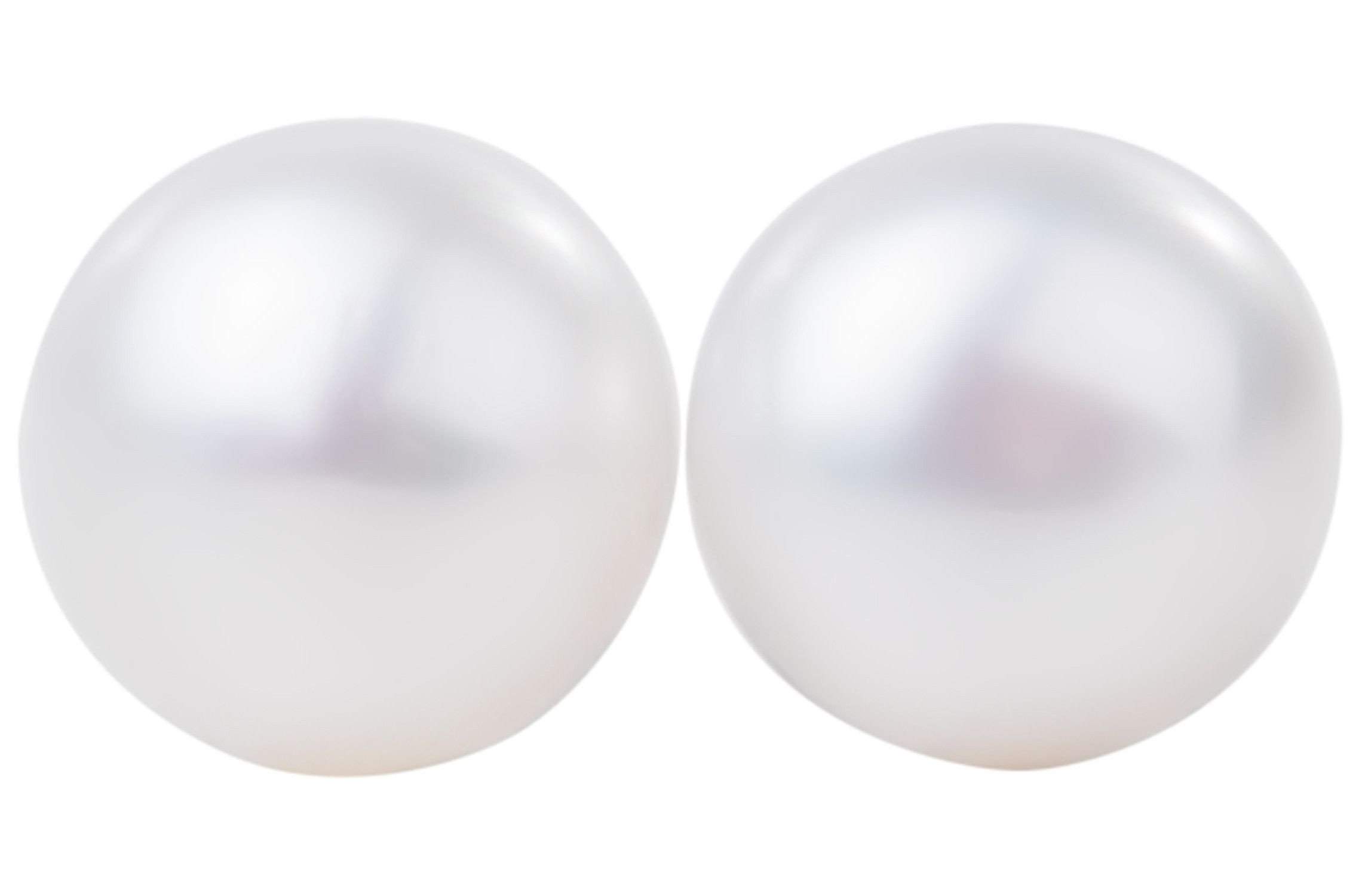 White Freshwater Pearl Stud Earrings Sterling Silver 8mm-Pearl Rack