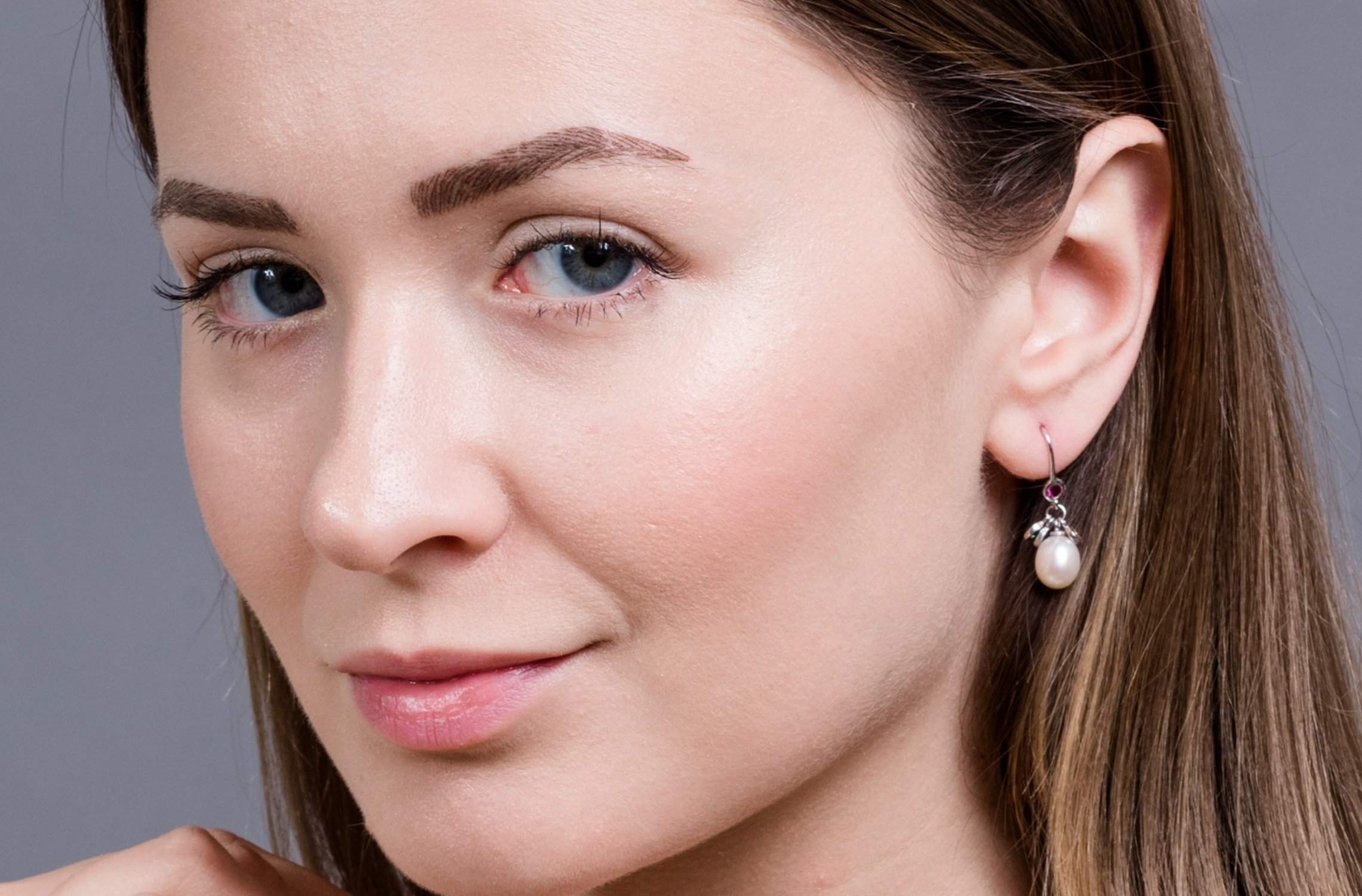 Rice Shape White Cultured Freshwater Pearl Dangle Drop Earring with Sterling Silver 8mm-Pearl Rack