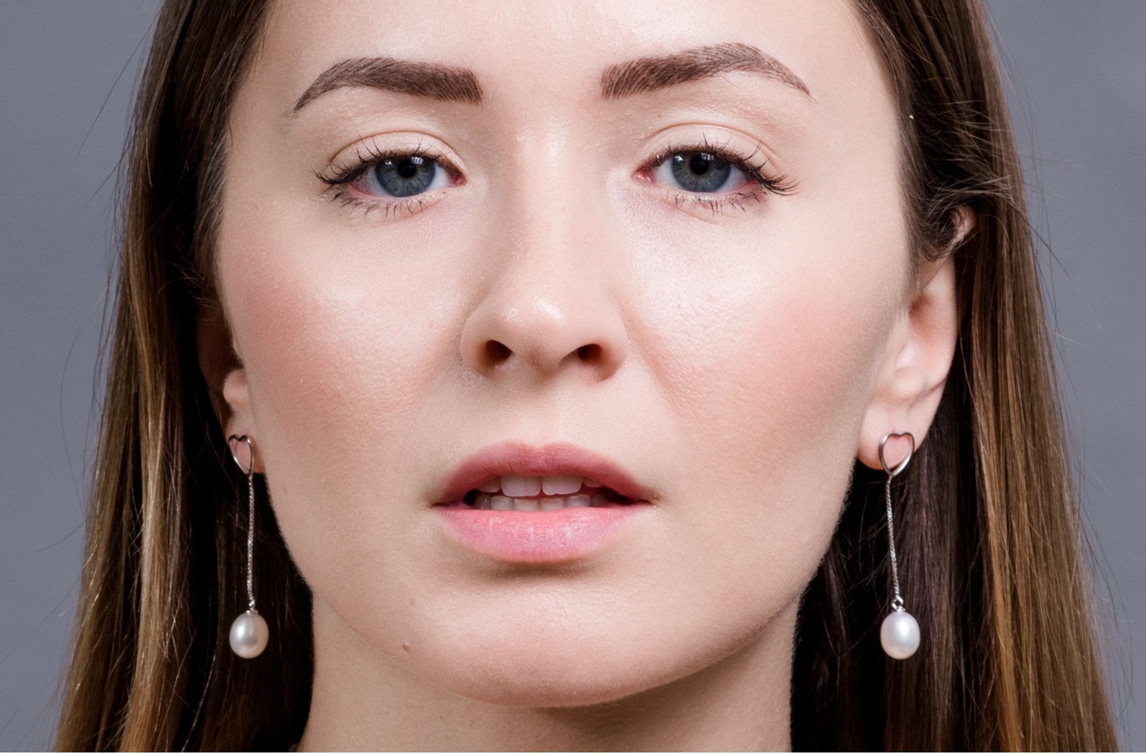Rice Shape White Freshwater Pearl Dangle Drop Earrings with Sterling Silver 9mm-Pearl Rack