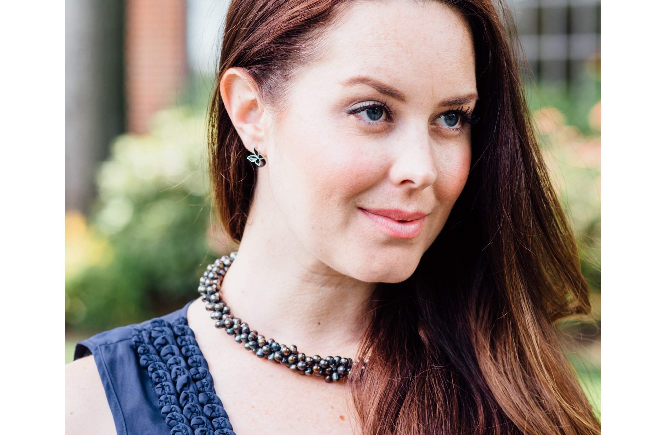 Triple Strand Twisted Dark Blue Freshwater Pearl Necklace-Pearl Rack