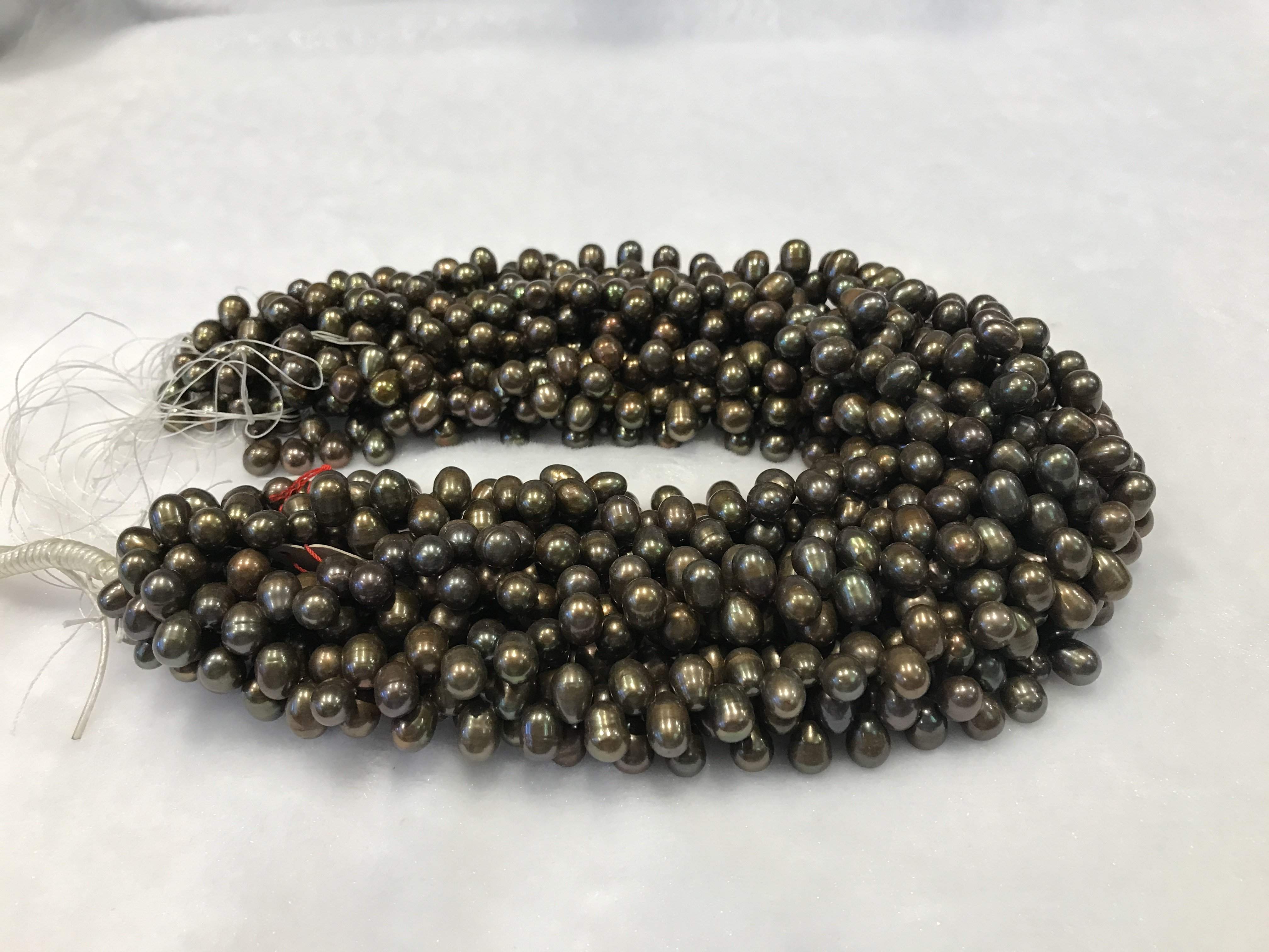 Strands Of Loose Pearls 8mm Brown-Pearl Rack