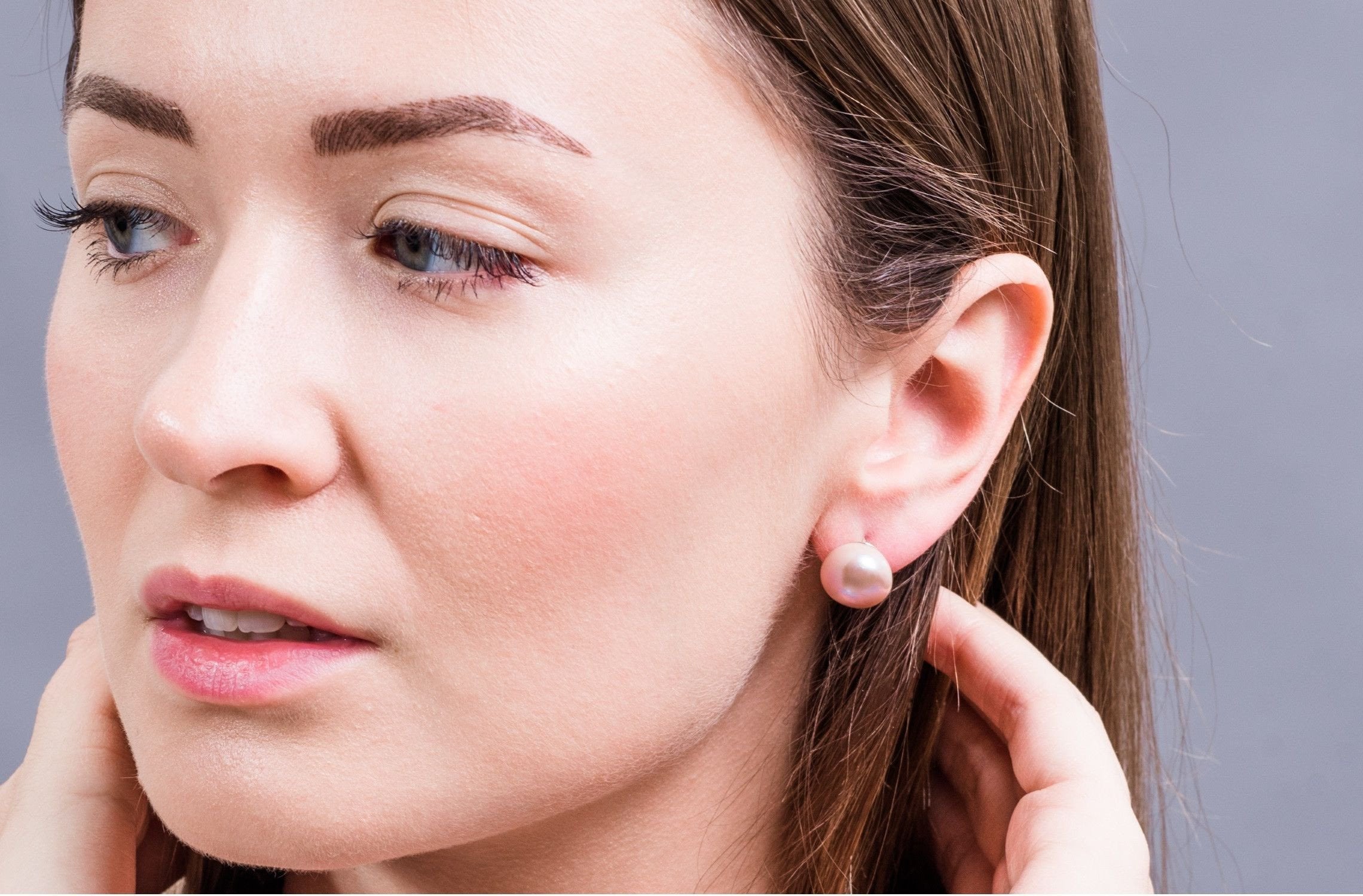 Pink Freshwater Pearl Stud Earrings Sterling Silver 12mm-Pearl Rack