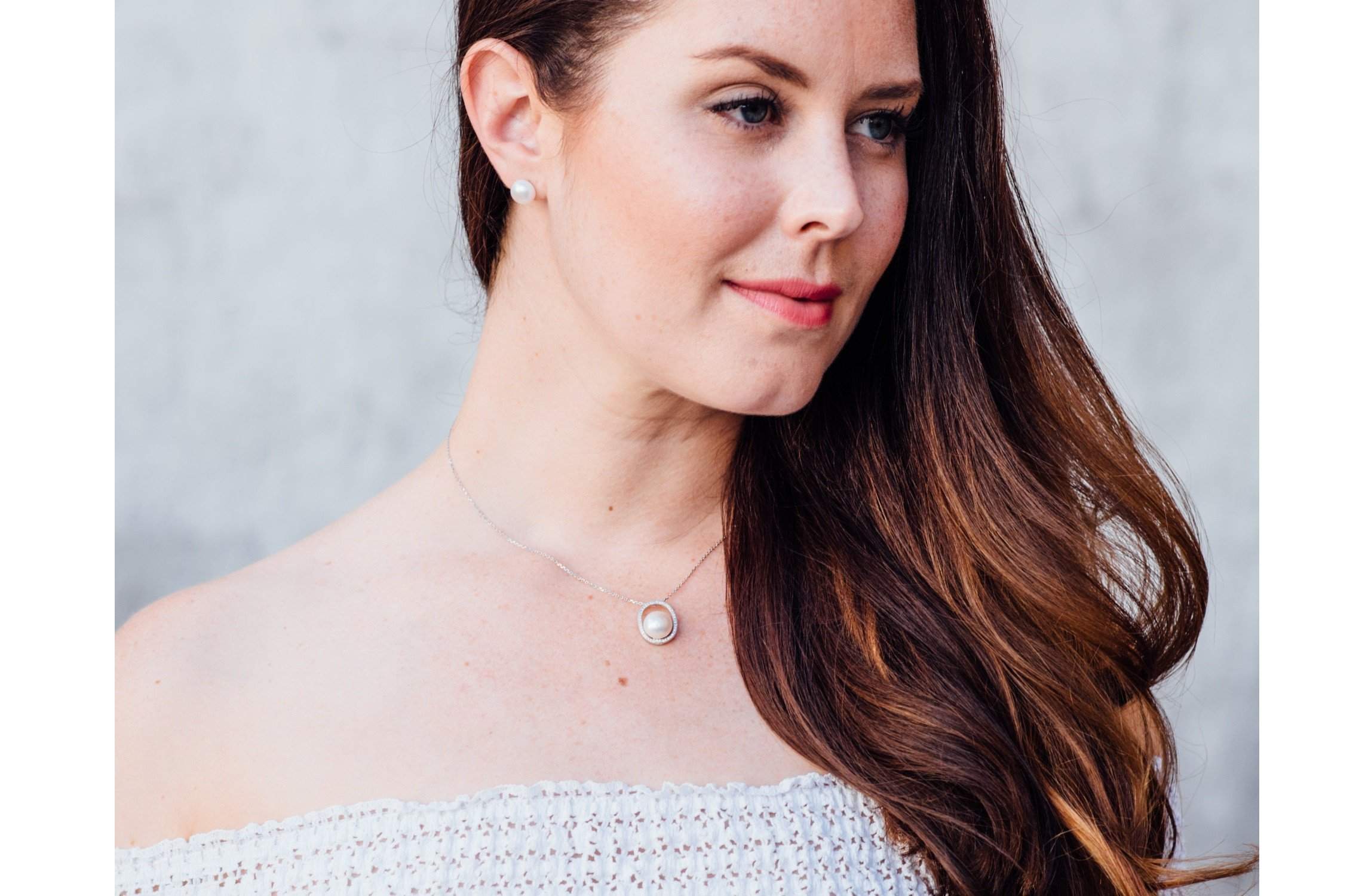 Freshwater Pearl Pendant Chain Necklace-Pearl Rack